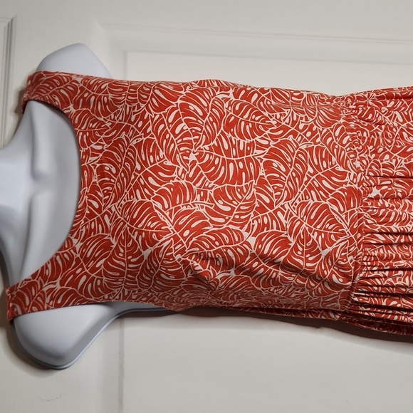 Boho Cottage Orange Summer Dress M - Picture 2 of 2